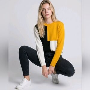 Color Block Knit Sweater